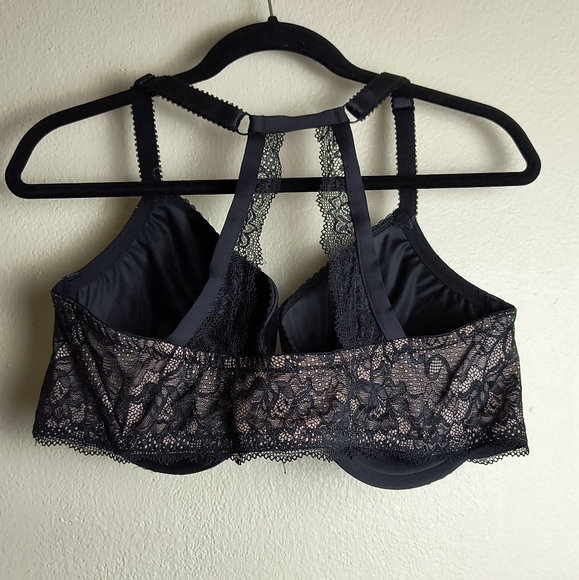 TORRID Black Push-Up Racerback Women's Bra Underwire Size 44DDD Adjustable Strap - Picture 3 of 8